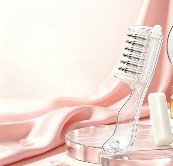 e??¡ìRefillable Scalp Oil Applicator Comb with 6 Metal Massage Tips a?? Even Root Serum Distribution & Scalp Stimulation for Hair Care